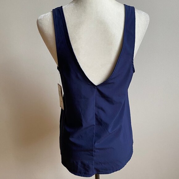 ZELLA Navy Blue "Refined" V-Back Tank Top Small - Picture 5 of 8